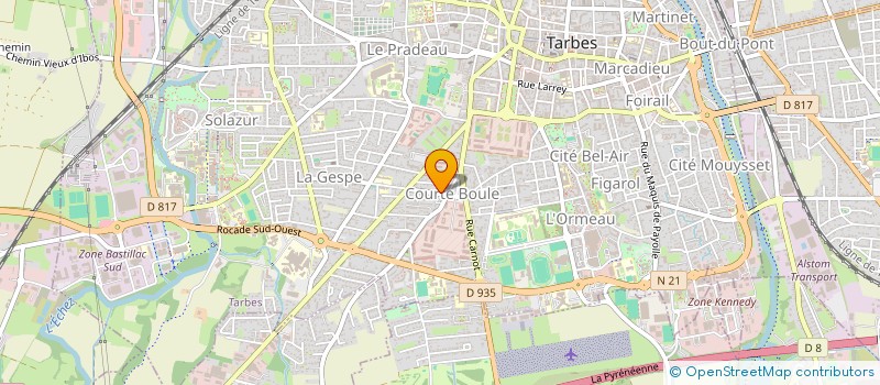 localisation de l'entreprise CD MARQUAGE ET RESINE  TARBES