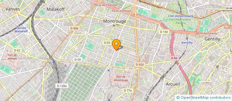 localisation de l'entreprise CD PRODUCTION  MONTROUGE