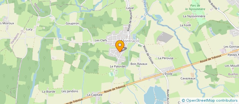 localisation de l'entreprise CD PUBLICITE  MONTRACOL