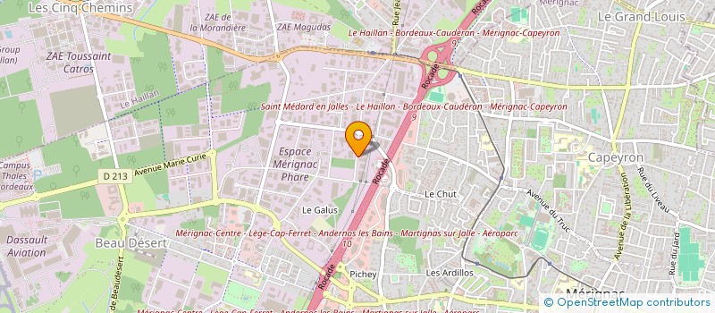 localisation de l'entreprise CD SAT  MERIGNAC