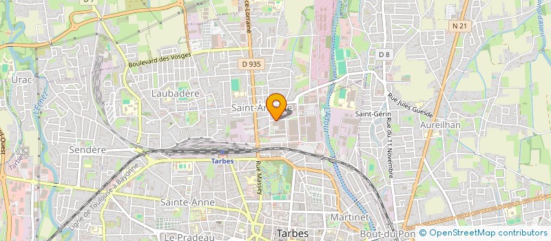 localisation de l'entreprise CD2D  TARBES