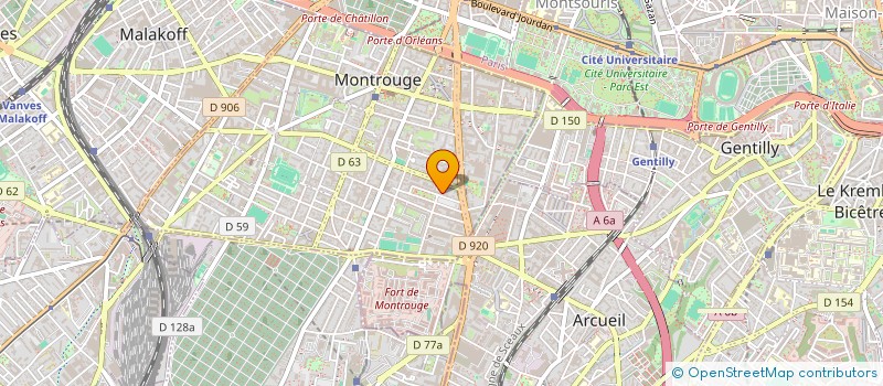 localisation de l'entreprise CD6D PRODUCTION  MONTROUGE