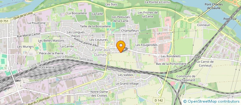 localisation de l'entreprise CDA TOURS  LA VILLE-AUX-DAMES