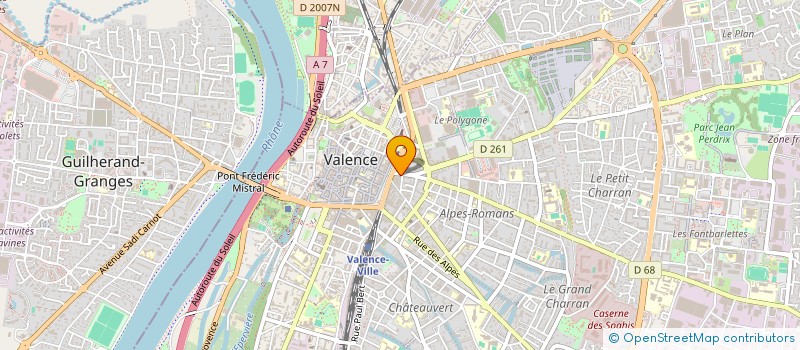 localisation de l'entreprise CDAR 26 07 à VALENCE
