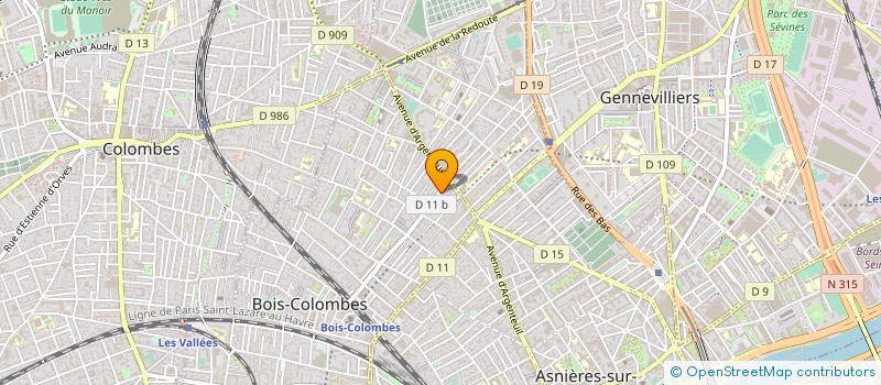 localisation de l'entreprise CDB à BOIS-COLOMBES