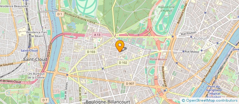localisation de l'entreprise CDBF MEDIA à BOULOGNE-BILLANCOURT