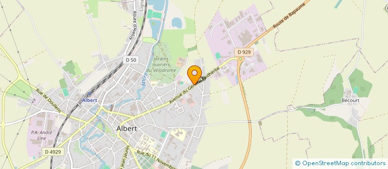 localisation de l'entreprise CDC MUSIC à ALBERT