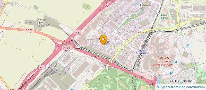 localisation de l'entreprise CDCM VITRAGES à VILLEPINTE