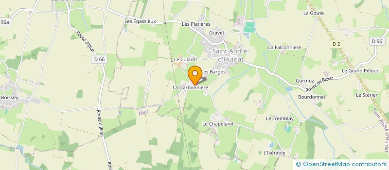 localisation de l'entreprise CDF DESIGN à SAINT-ANDRE-D'HUIRIAT