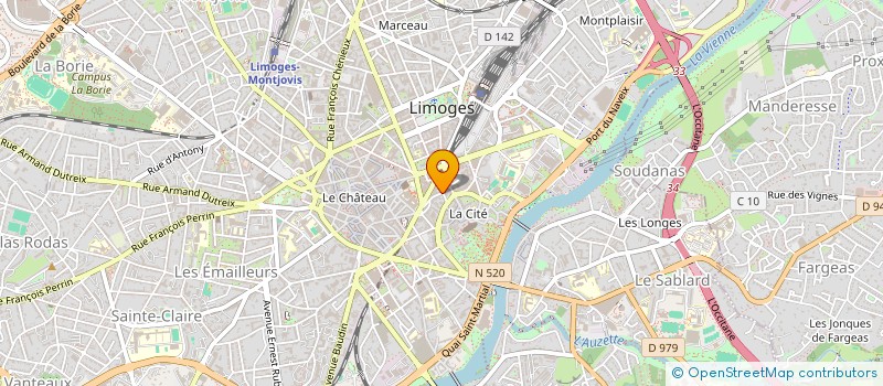 localisation de l'entreprise CDF TELECOM à LIMOGES