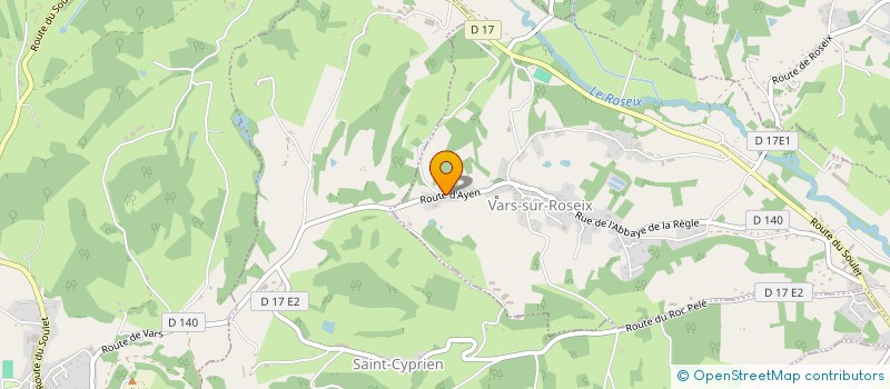 localisation de l'entreprise CDG BOIS CORREZE  VARS-SUR-ROSEIX