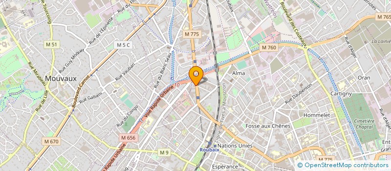 localisation de l'entreprise CDG CONCEPT à ROUBAIX