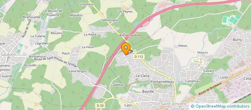 localisation de l'entreprise CDGF à SAINT-VINCENT-DE-TYROSSE