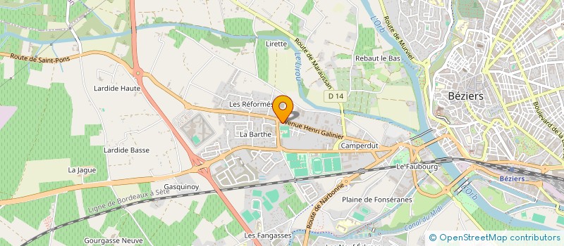 localisation de l'entreprise CDL à BEZIERS