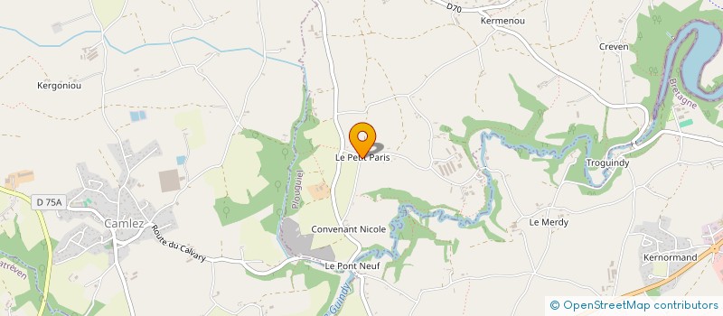 localisation de l'entreprise CDLM  PLOUGUIEL