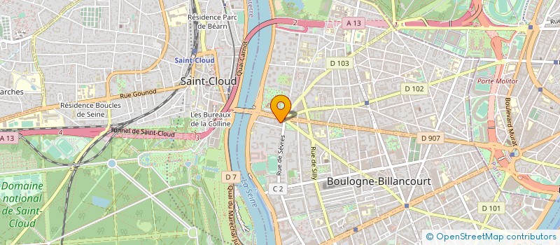 localisation de l'entreprise CDM BOULOGNE à BOULOGNE-BILLANCOURT