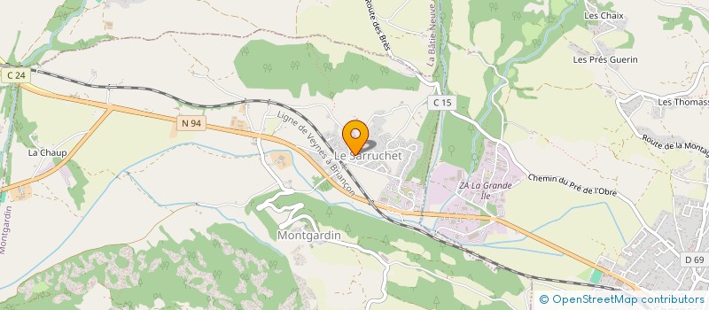 localisation de l'entreprise CDMP  MONTGARDIN