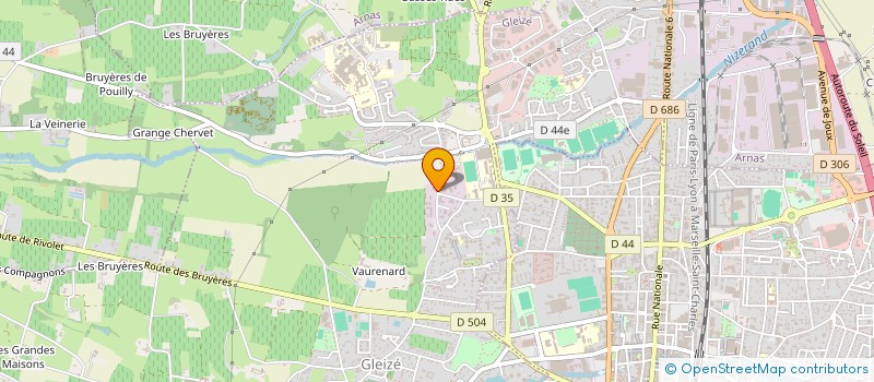 localisation de l'entreprise CDS BEAUJOLAIS SANTE  GLEIZE