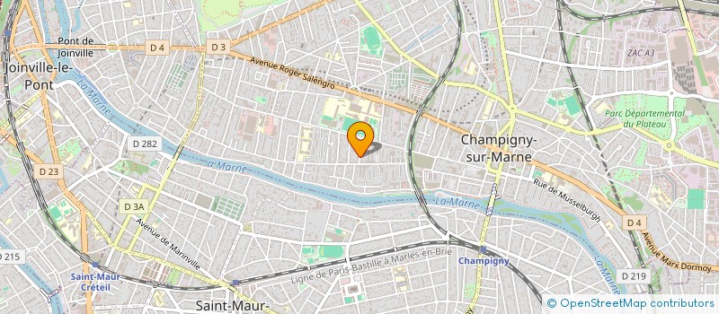 localisation de l'entreprise CDTF AGENCY à CHAMPIGNY-SUR-MARNE