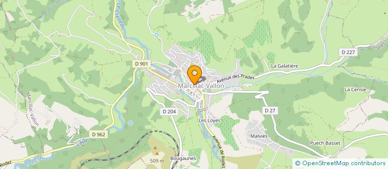 localisation de l'entreprise CDV à MARCILLAC-VALLON