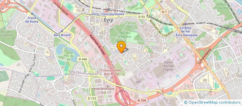 localisation de l'entreprise CDVR à EVRY-COURCOURONNES