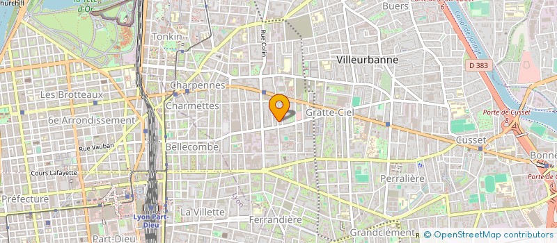localisation de l'entreprise CE AGECOVAC LYON à VILLEURBANNE