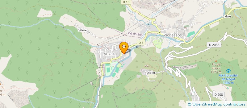 localisation de l'entreprise CE ALUMINIUM PECHINEY AUZAT  AUZAT