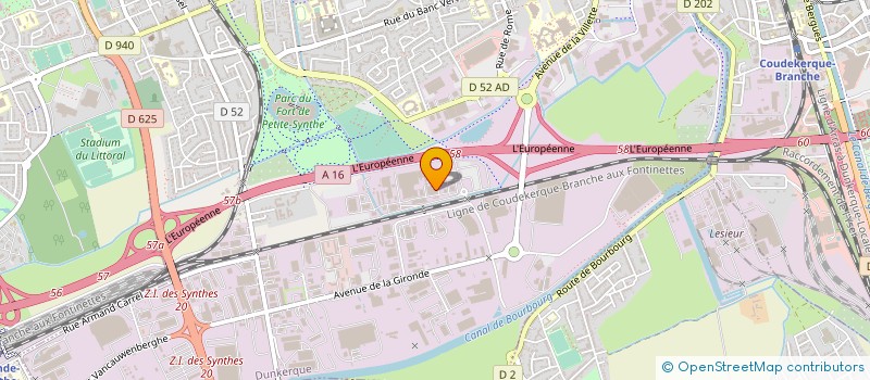 localisation de l'entreprise CE ASTRAZENECA à DUNKERQUE
