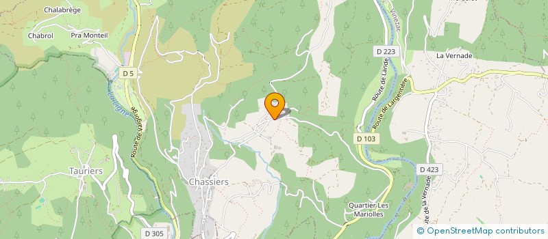 localisation de l'entreprise CE BETHANIE  CHASSIERS