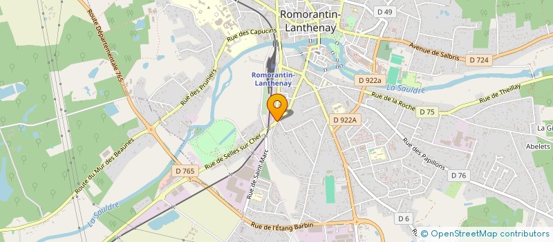 localisation de l'entreprise CE CAILLAU  ROMORANTIN-LANTHENAY