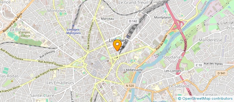 localisation de l'entreprise CE CAISSE D EPARGNE ECUREUIL à LIMOGES