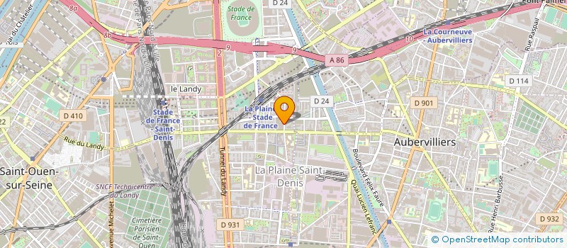 localisation de l'entreprise CE DES ATELIERS SNCF DU LANDY  SAINT-DENIS