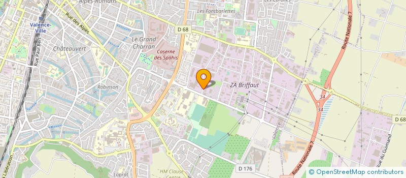 localisation de l'entreprise CE EOVI SERVICES ET SOINS à VALENCE