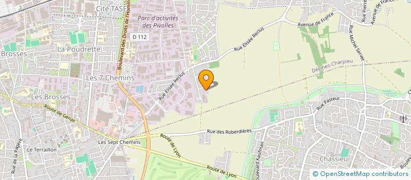 localisation de l'entreprise CE FAO  DECINES-CHARPIEU