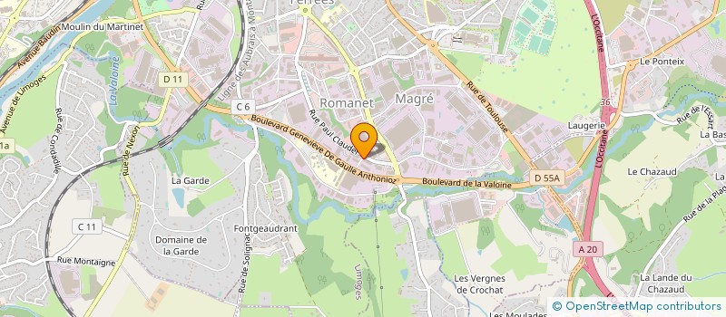 localisation de l'entreprise CE.FO.R.P. à LIMOGES