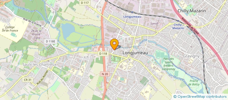 localisation de l'entreprise CE HORIBA JOBIN YVON à LONGJUMEAU