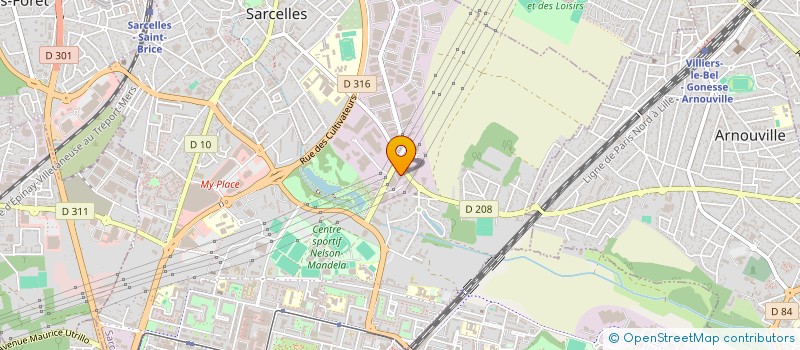 localisation de l'entreprise CE- LA  SARCELLES