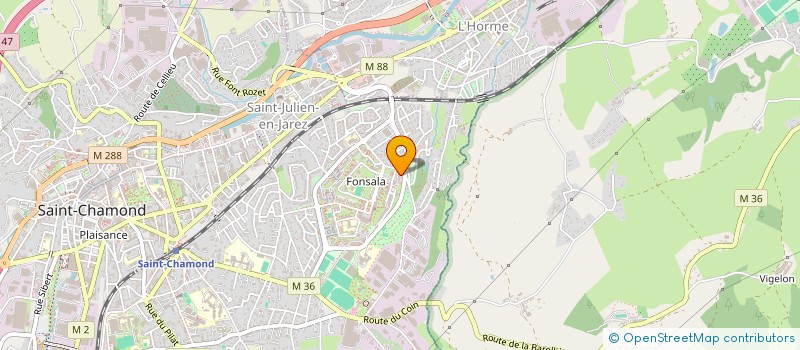 localisation de l'entreprise CE QUI NOUS LIE VIVRE ENSEMBLE  SAINT-CHAMOND