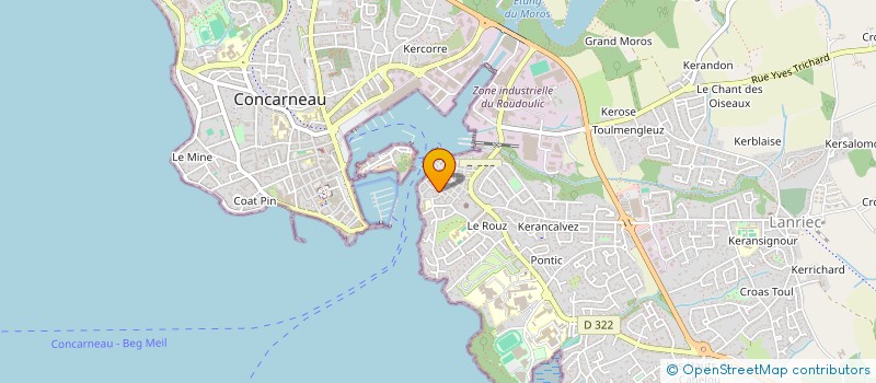 localisation de l'entreprise CE QUI NOUS PORTE  CONCARNEAU