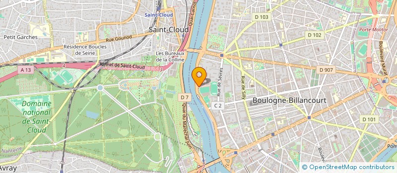 localisation de l'entreprise CE THOMSON CSF TELEPHONE à BOULOGNE-BILLANCOURT