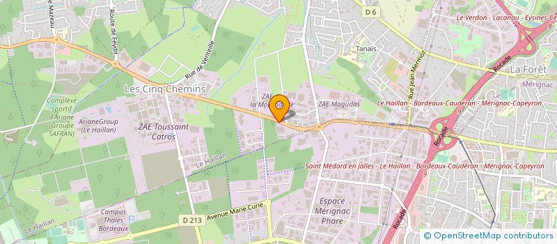 localisation de l'entreprise CE2A  LE HAILLAN