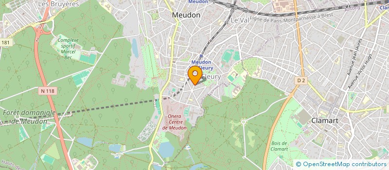 localisation de l'entreprise CEA UNIVERSEL TELECOM à MEUDON
