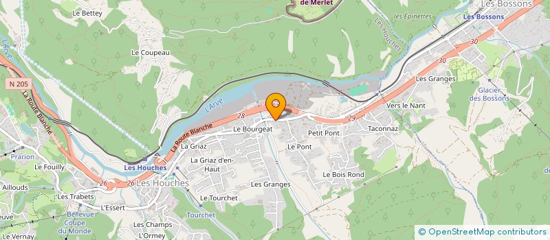 localisation de l'entreprise CEB 74  LES HOUCHES