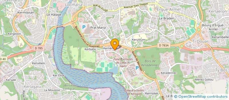 localisation de l'entreprise CEB à QUIMPER