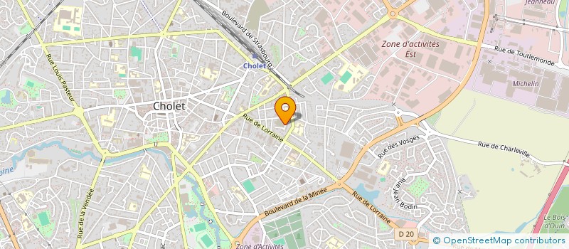 localisation de l'entreprise CEB - COUVERTURE ETANCHEITE BARDAGE à CHOLET