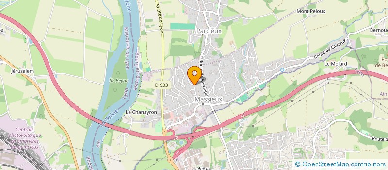 localisation de l'entreprise CEBACO CONCEPTION, ETUDES, BATIMENTS, CONSTRUCTIONS  MASSIEUX