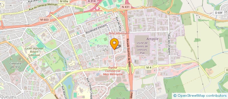 localisation de l'entreprise CEBAVAL SPORT  METZ