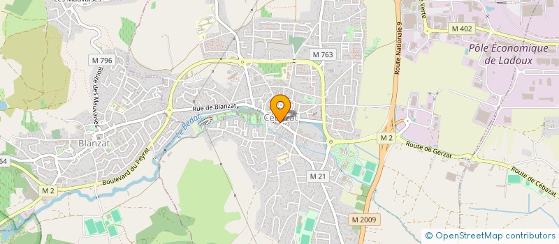 localisation de l'entreprise CEBAZAT COMMERCE ARTISANAT (CCA)  CEBAZAT