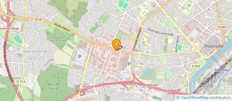 localisation de l'entreprise CEBECAR à THIONVILLE