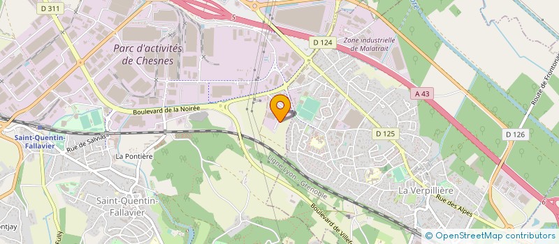 localisation de l'entreprise CEBEL à SAINT-QUENTIN-FALLAVIER